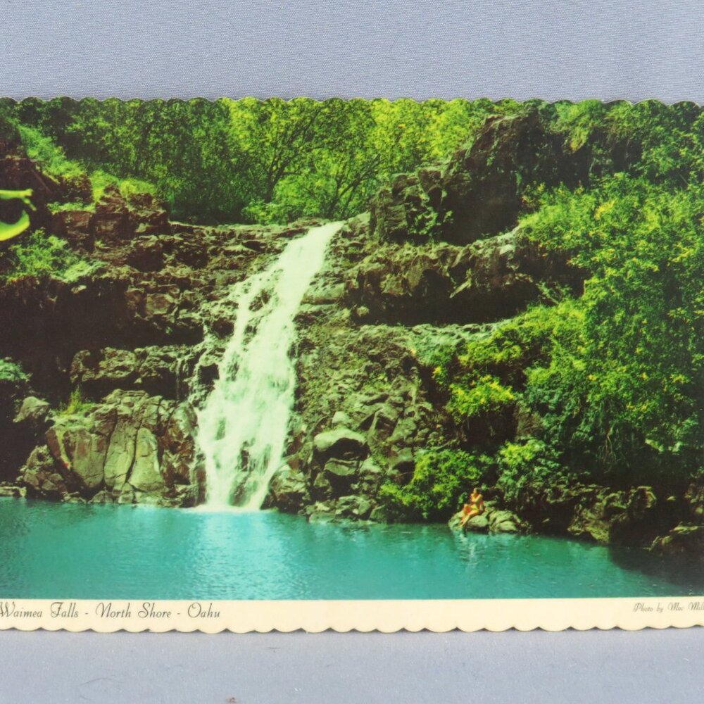 Share Vintage Postcard - Waimea Falls Hawaii - Dexter Press